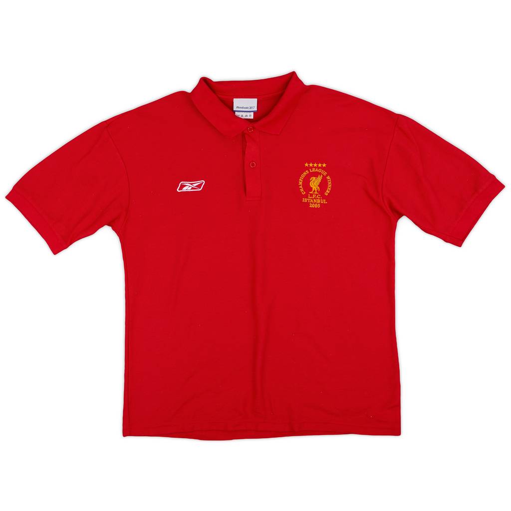 2005-06 Liverpool 'CL Winners' Reebok Polo Shirt - 8/10 - (M)