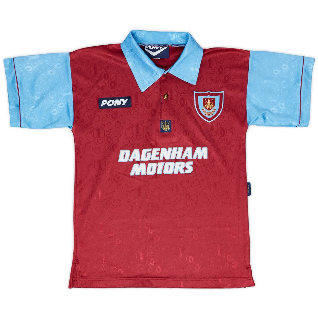 1995-97 West Ham Centenary Home Shirt - 8/10 - (L.Boys)