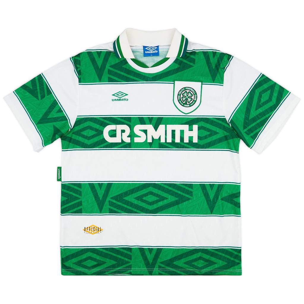 1993-95 Celtic Home Shirt - 8/10 - (XL)