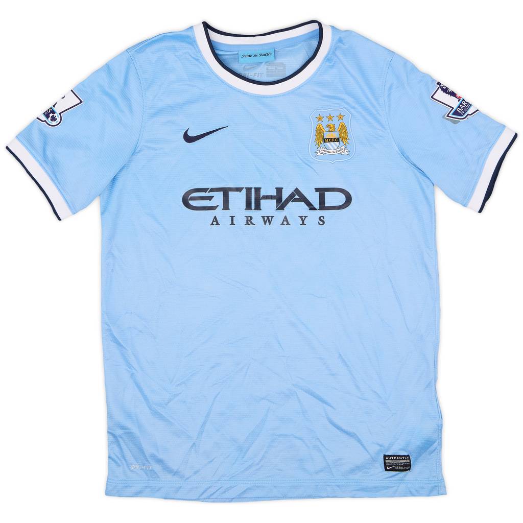 2013-14 Manchester City Home Shirt - 5/10 - (XL.Boys)