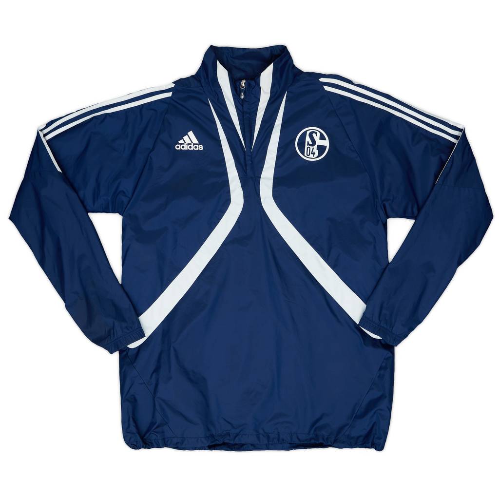2009-10 Schalke adidas 1/4 Zip Drill Top - 8/10 - (XL)