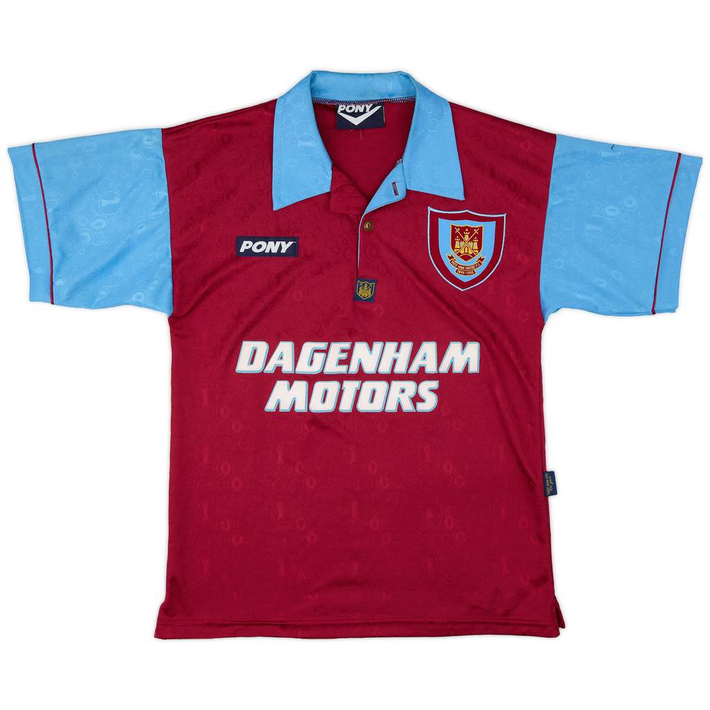 1995-97 West Ham Signed Centenary Home Shirt - 9/10 - (S)