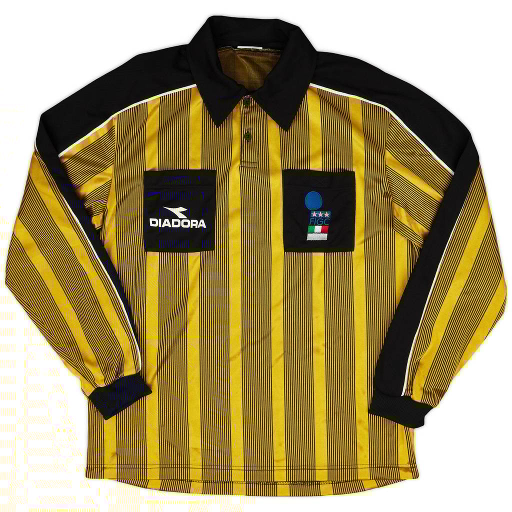1990s Italy FIGC Diadora Referee L/S Shirt - 8/10 - (XL)