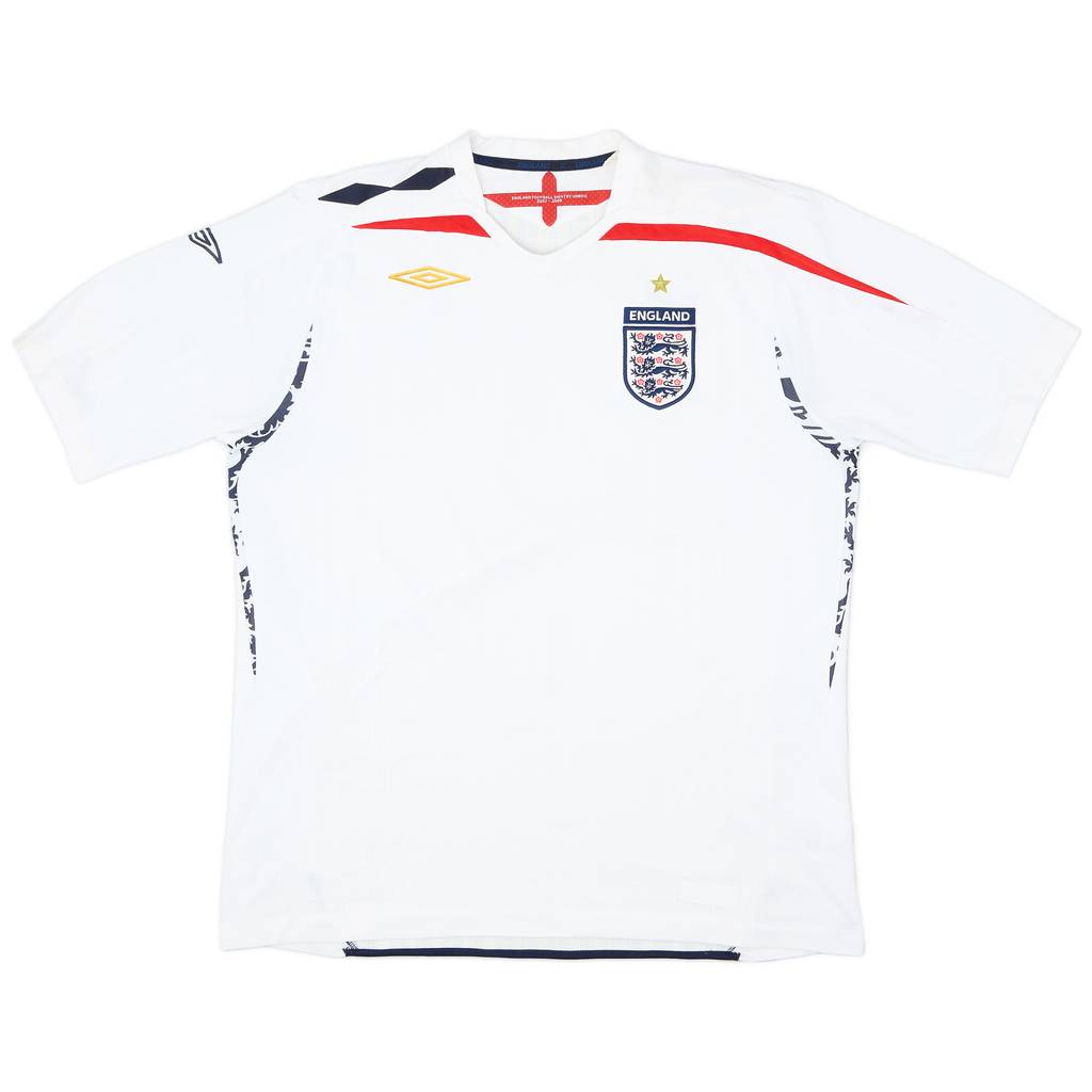 2007-09 England Home Shirt - 7/10 - (XL)