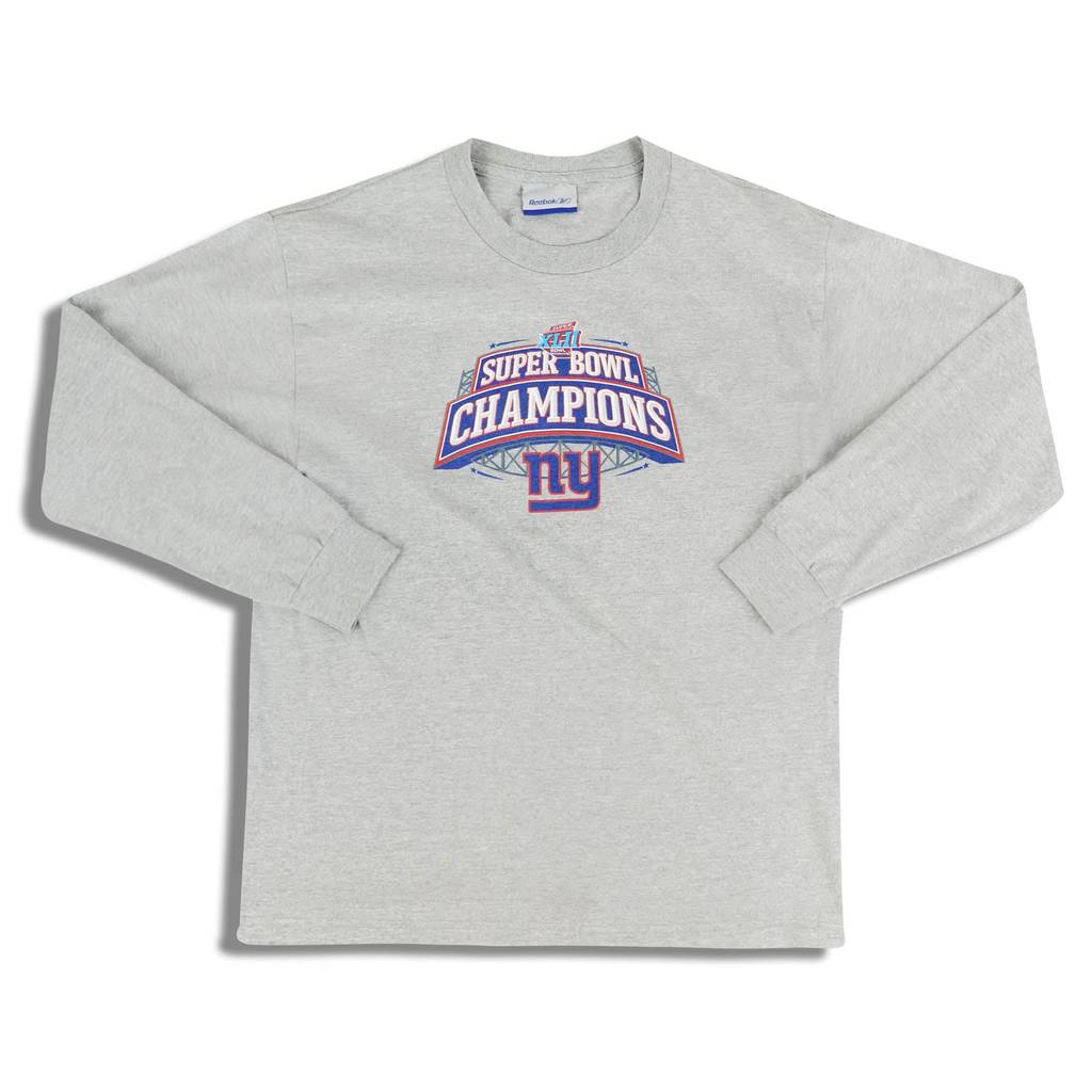 2007 New York Giants Super Bowl Champions Reebok L/S Tee XL