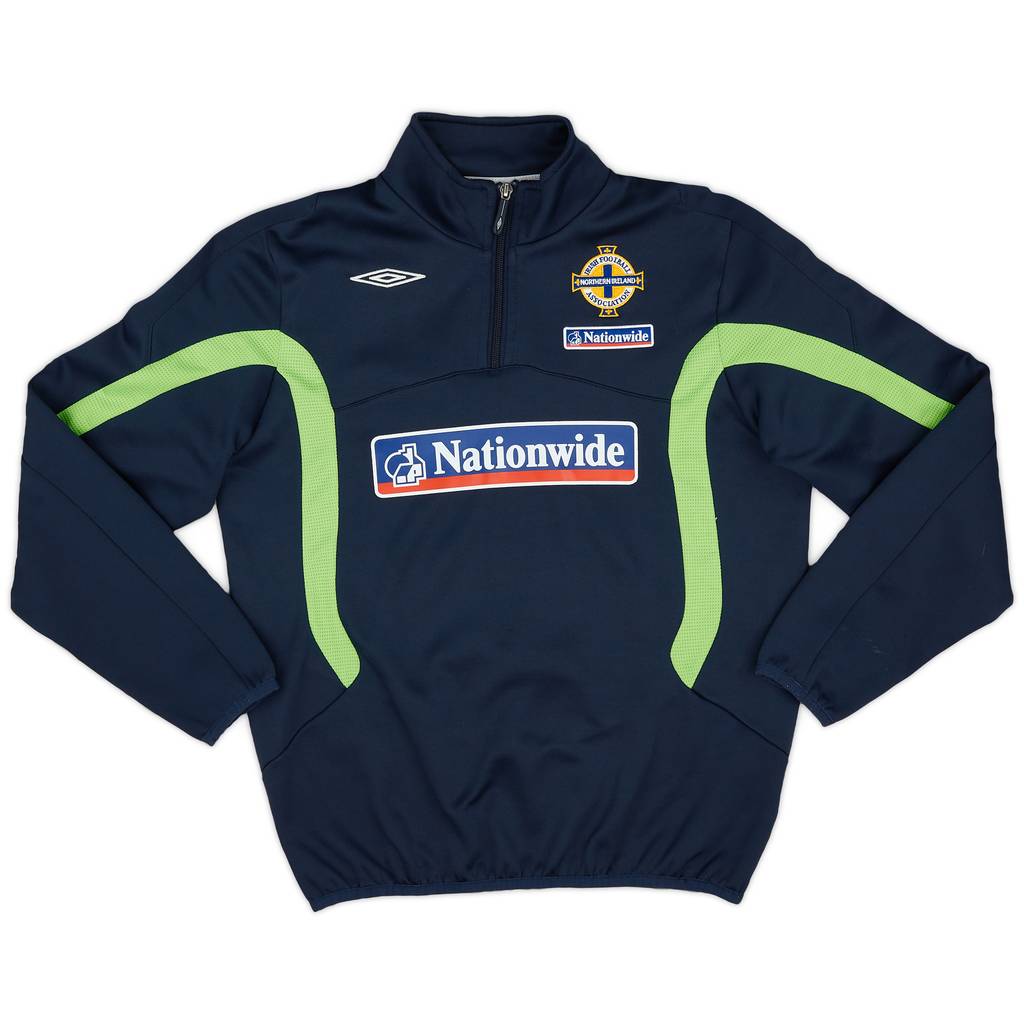 2000s Northern Ireland Umbro 1/4 Zip Drill Top - 9/10 - (XL.Boys)