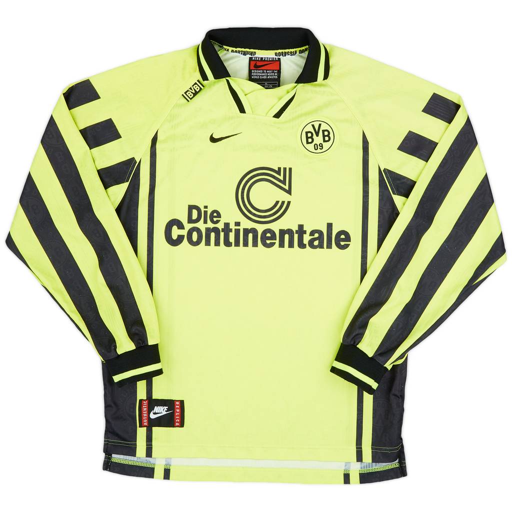 1996-97 Borussia Dortmund Home L/S Shirt - 8/10 - (XL.Boys)