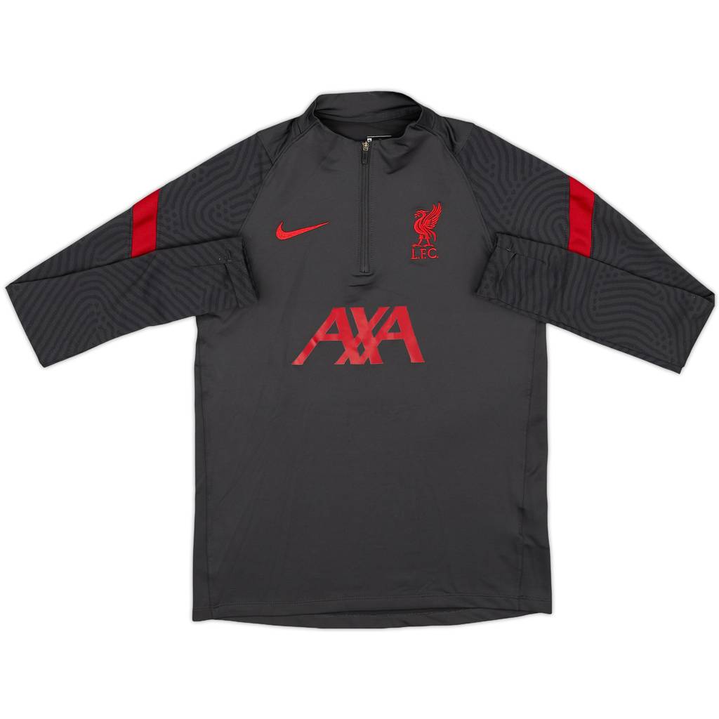 2020-21 Liverpool Vaporknit Nike 1/4 Zip Drill Top - 8/10 - (XL.Boys)