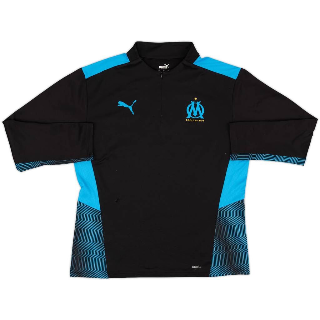 2021-22 Olympique Marseille Puma 1/4 Zip Drill Top - 4/10 - (L)