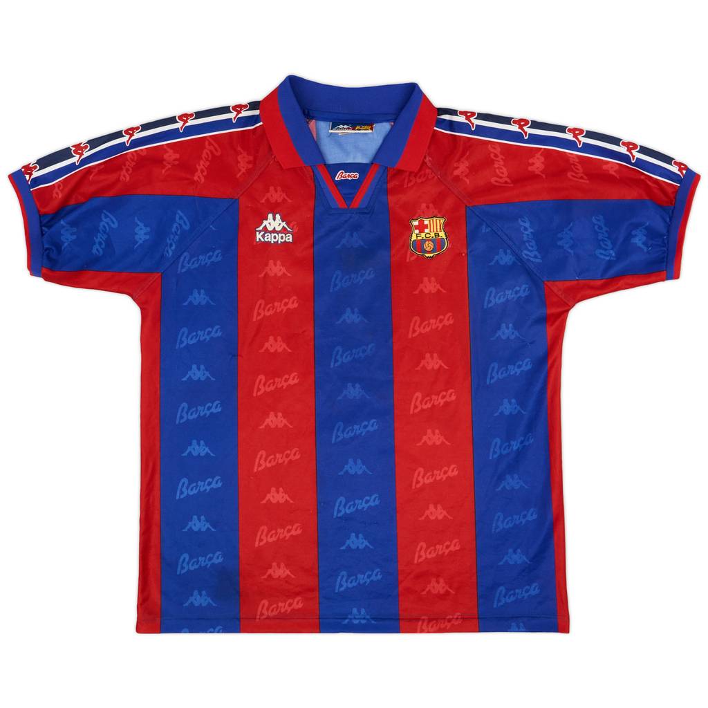 1995-97 Barcelona Home Shirt - 8/10 - (L)
