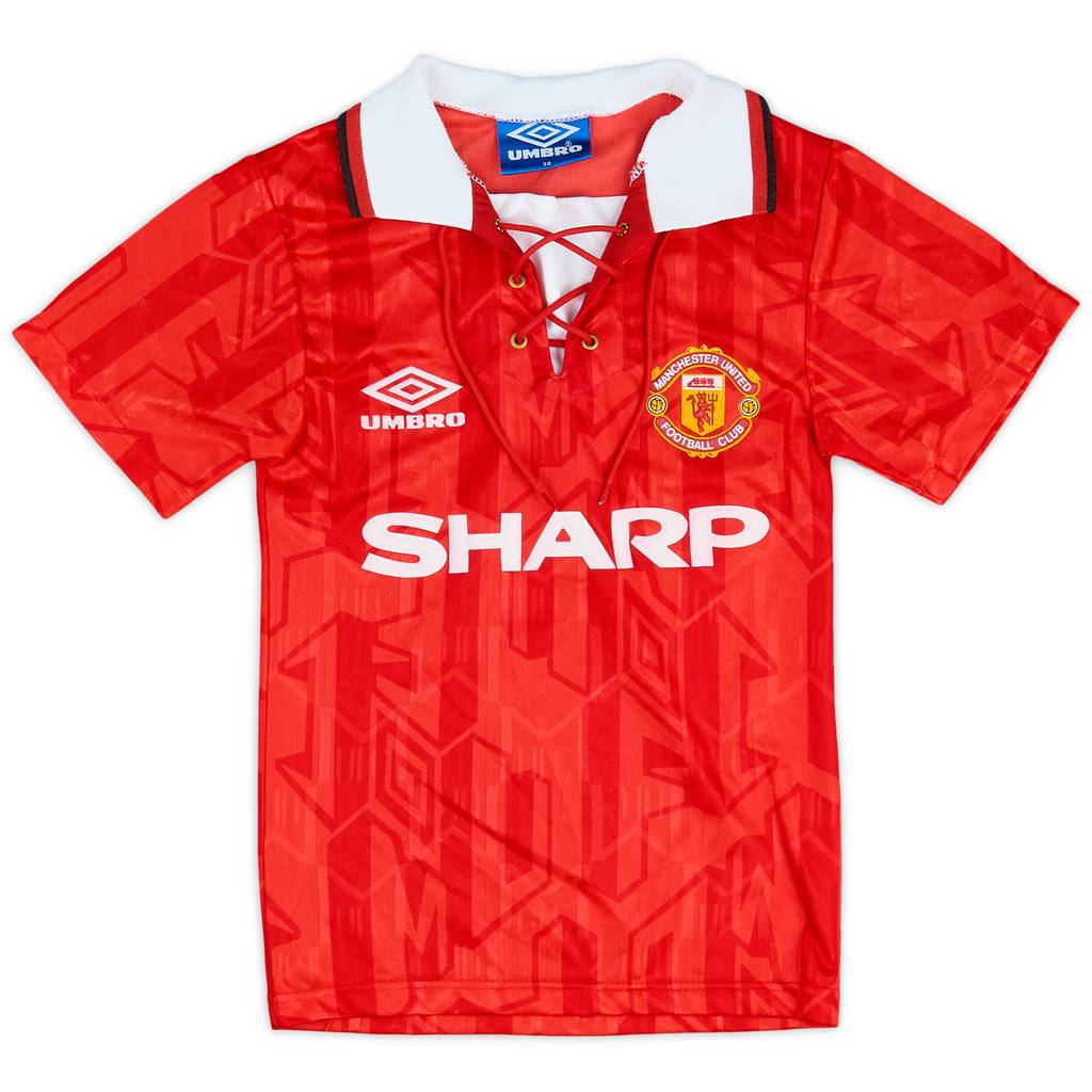 1992-94 Manchester United Home Shirt - 8/10 - (S.Boys)