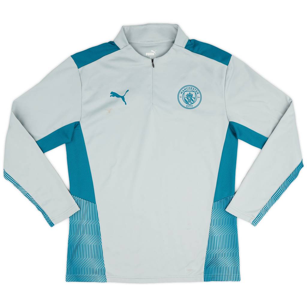 2021-22 Manchester City Puma 1/4 Zip Training Top - 6/10 - (M)
