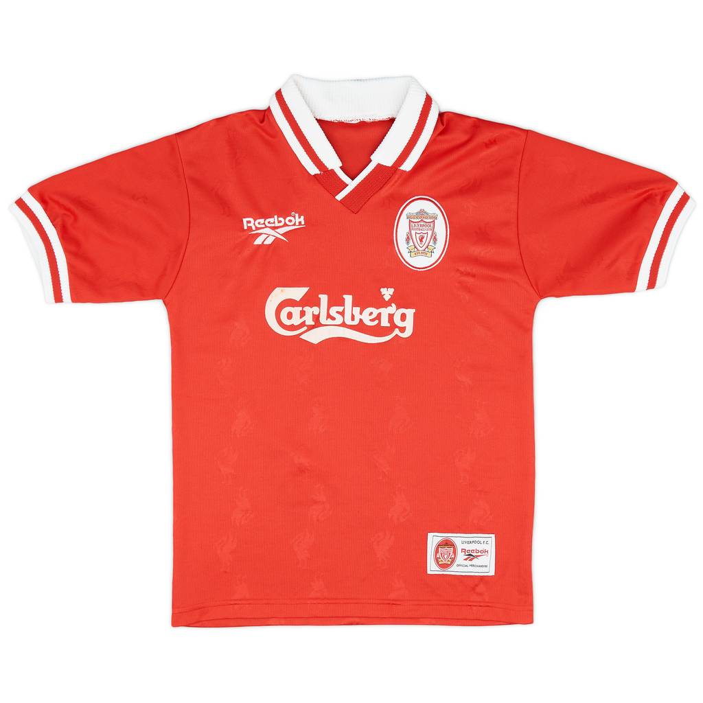 1996-98 Liverpool Home Shirt - 7/10 - (Y)