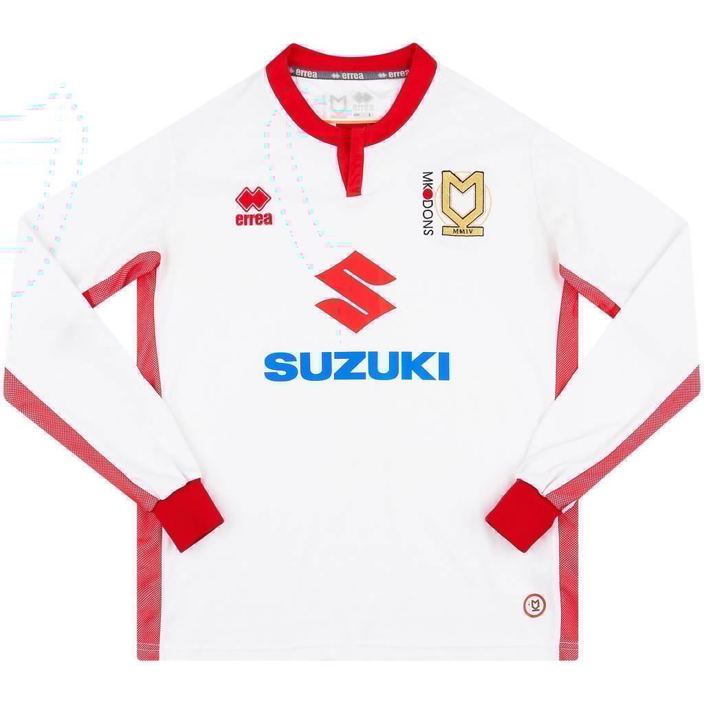 2017-18 MK Dons Home L/S Shirt - 6/10 - (L)