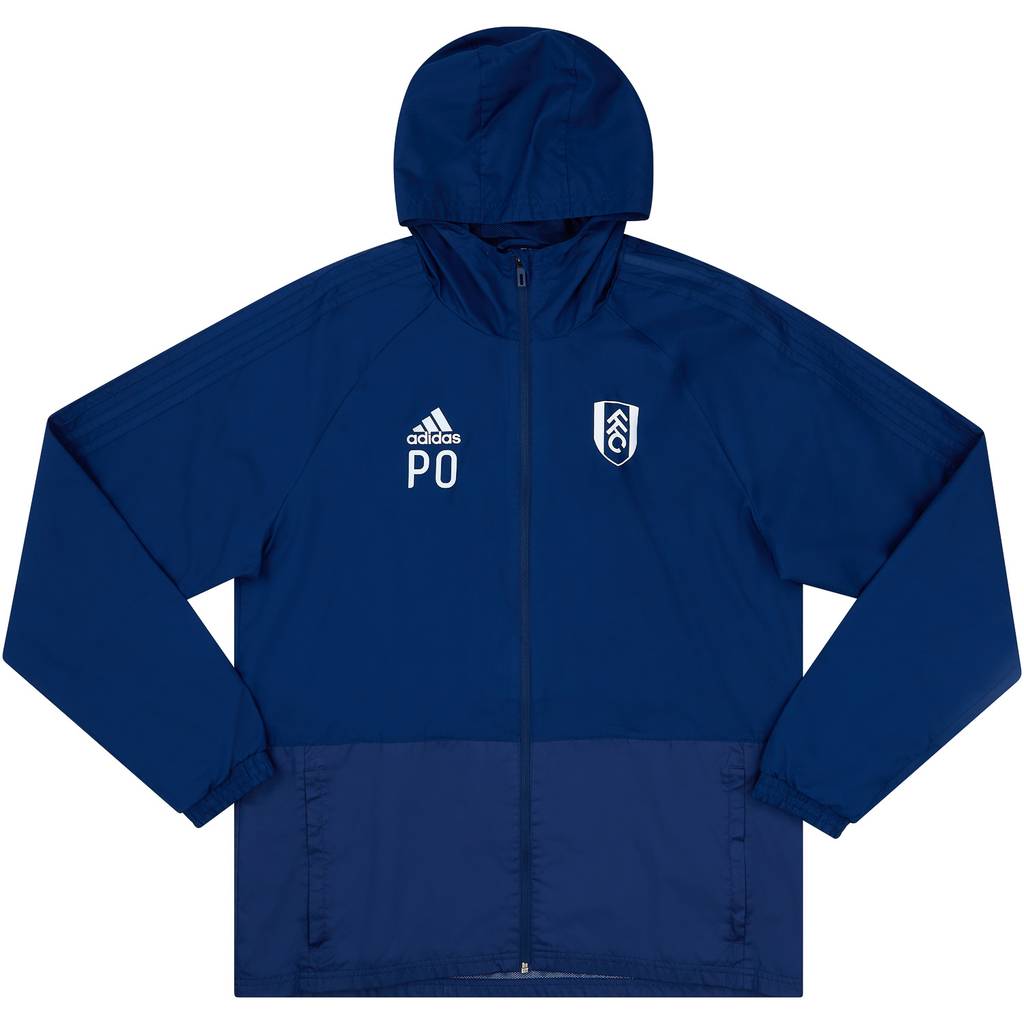 2018-19 Fulham adidas Staff Issue Hooded Rain Jacket PO - 9/10 - (L)