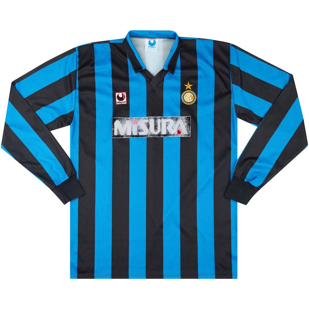 1990-91 Inter Milan Home L/S Shirt - 6/10 - (XL)