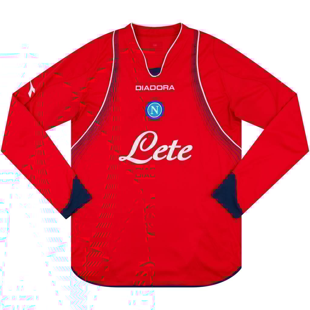2007-08 Napoli Away L/S Shirt - 8/10 - (XL)