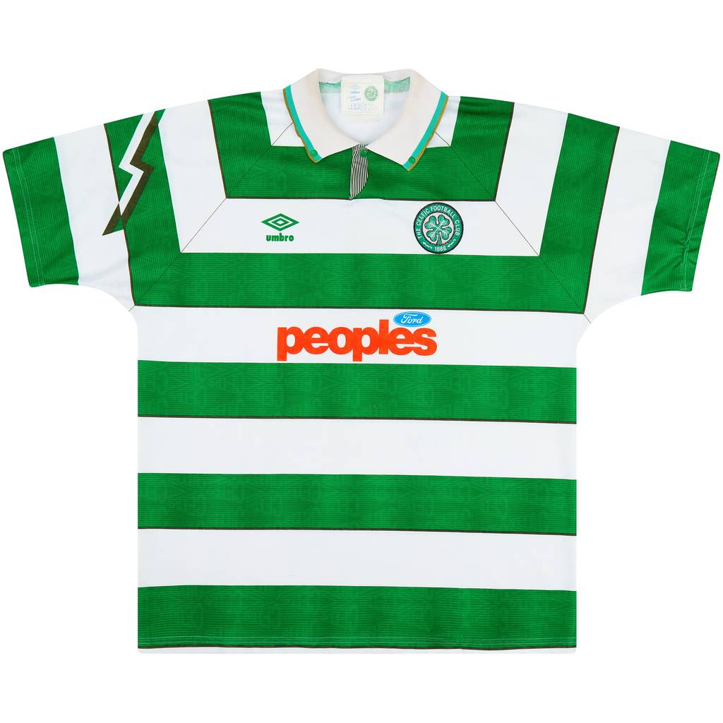 1991-92 Celtic Home Shirt - 7/10 - (XL)