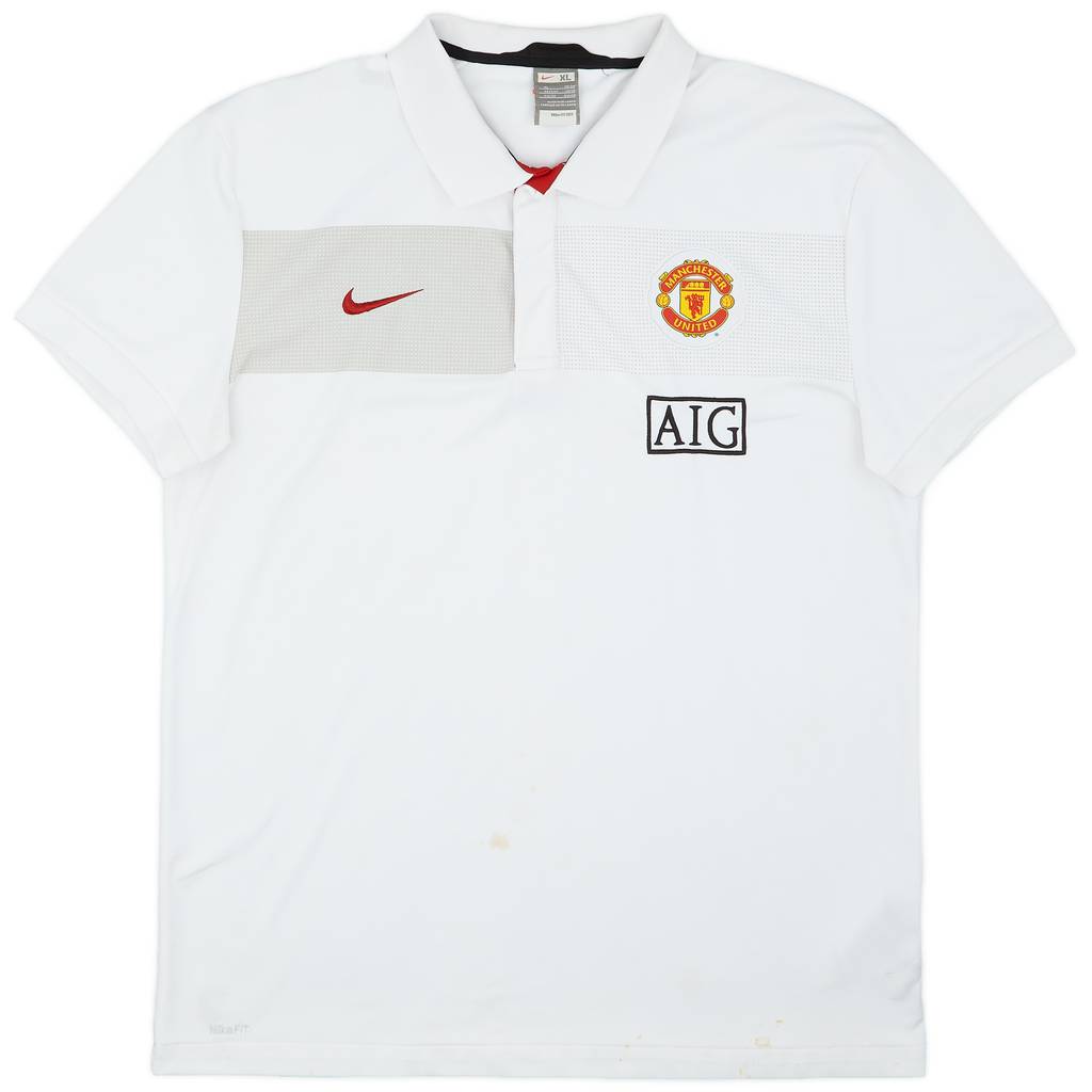 2009-2010 Manchester United Nike Training Polo Shirt - 7/10 - (XL)