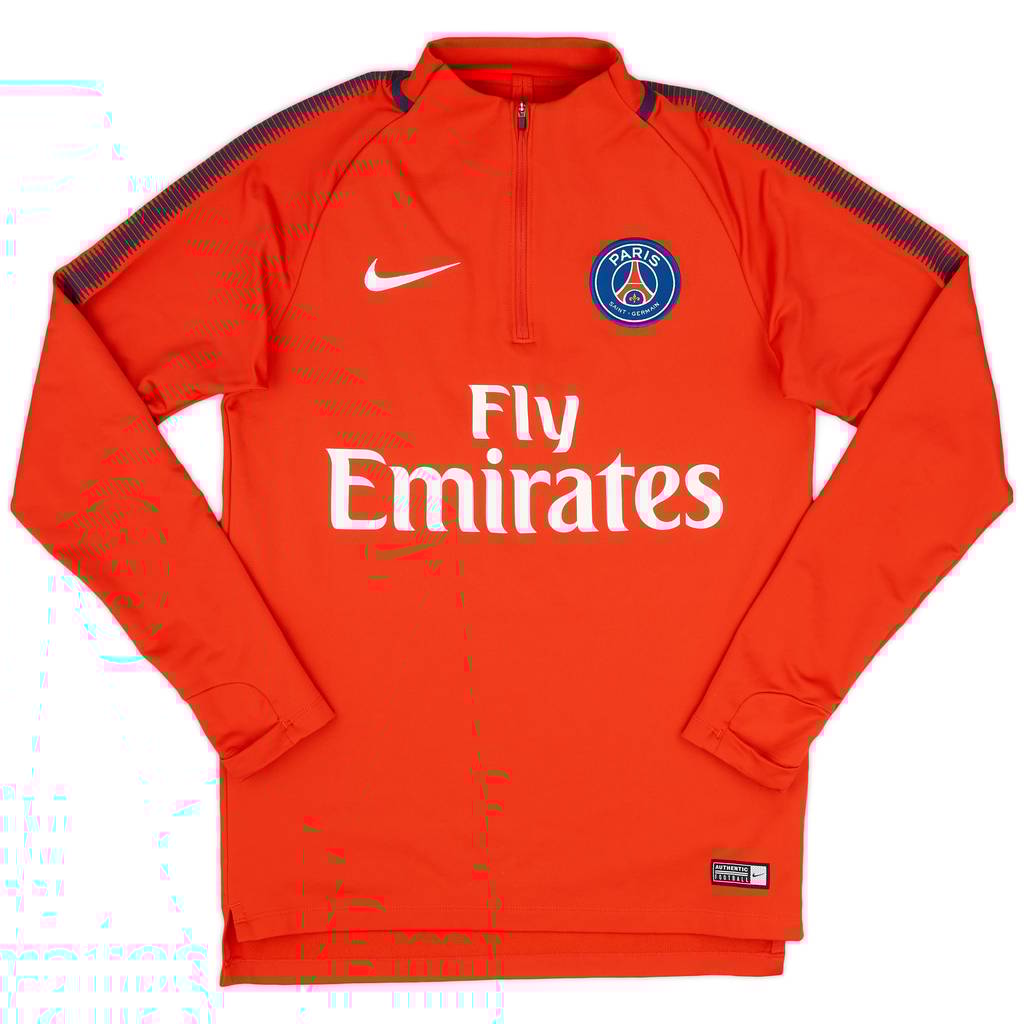 2017-18 Paris Saint-Germain Nike 1/4 Zip Training Top - 9/10 - (S)