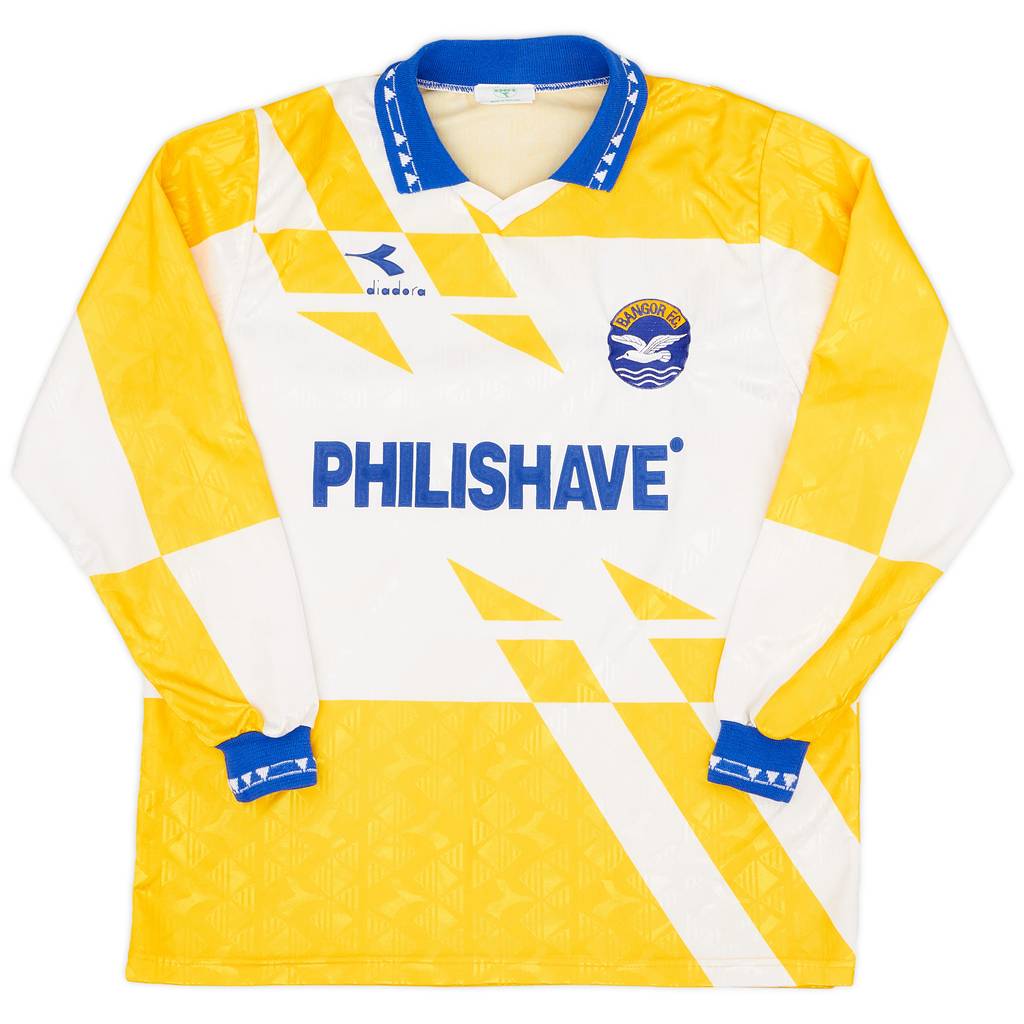 1993-94 Bangor FC Home L/S Shirt - 9/10 - (XL)