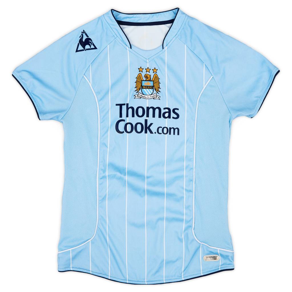 2007-08 Manchester City Home Shirt - Excellent 9/10 - (Women's M)
