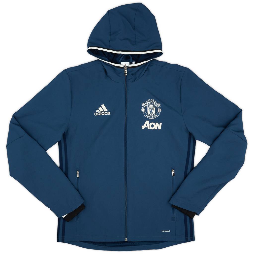 2016-17 Manchester United adidas Hooded Track Jacket - 9/10 - (S)