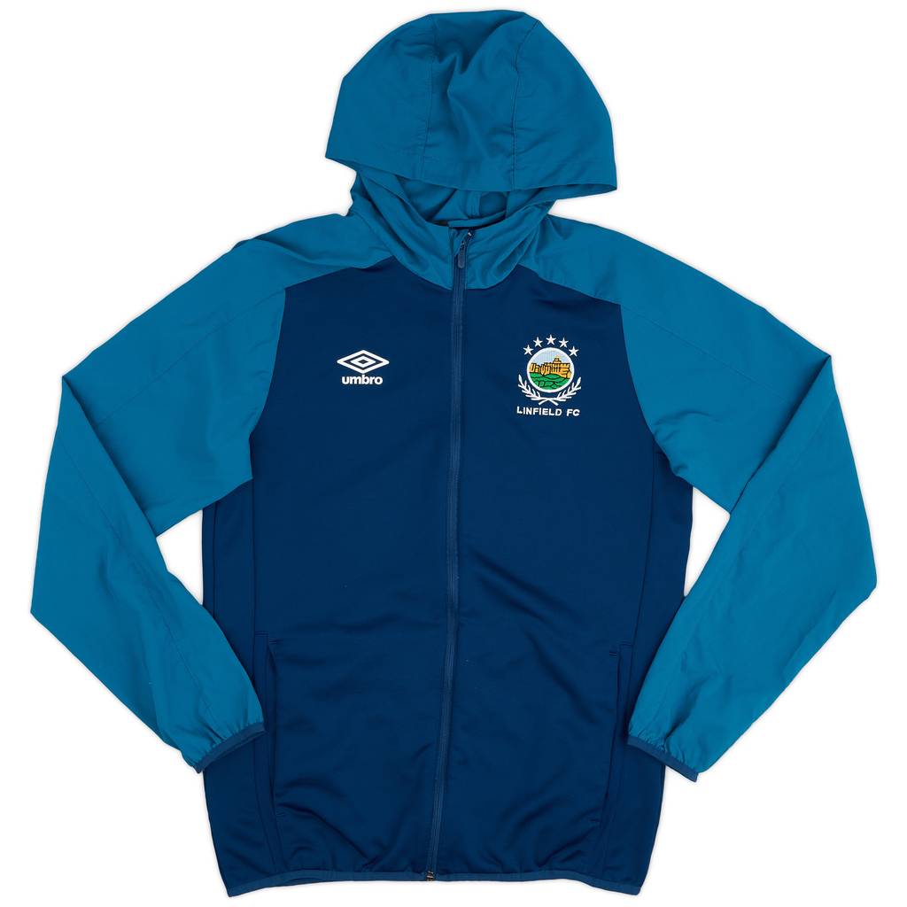 2016-17 Linfield Umbro Hooded Track Jacket - 9/10 - (M)