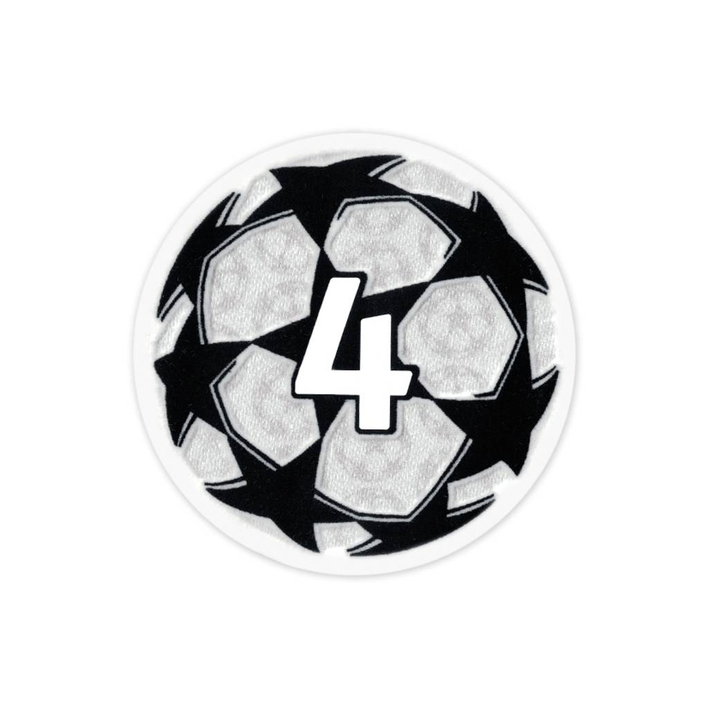 2021-24 UEFA Champions League 4 Times Winners Player Issue Badge of Honour Patch