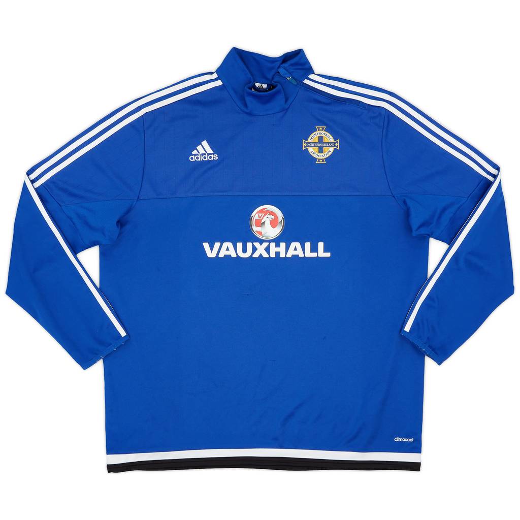2015-16 Northern Ireland adidas 1/4 Zip Drill Top - 9/10 - (XXL)