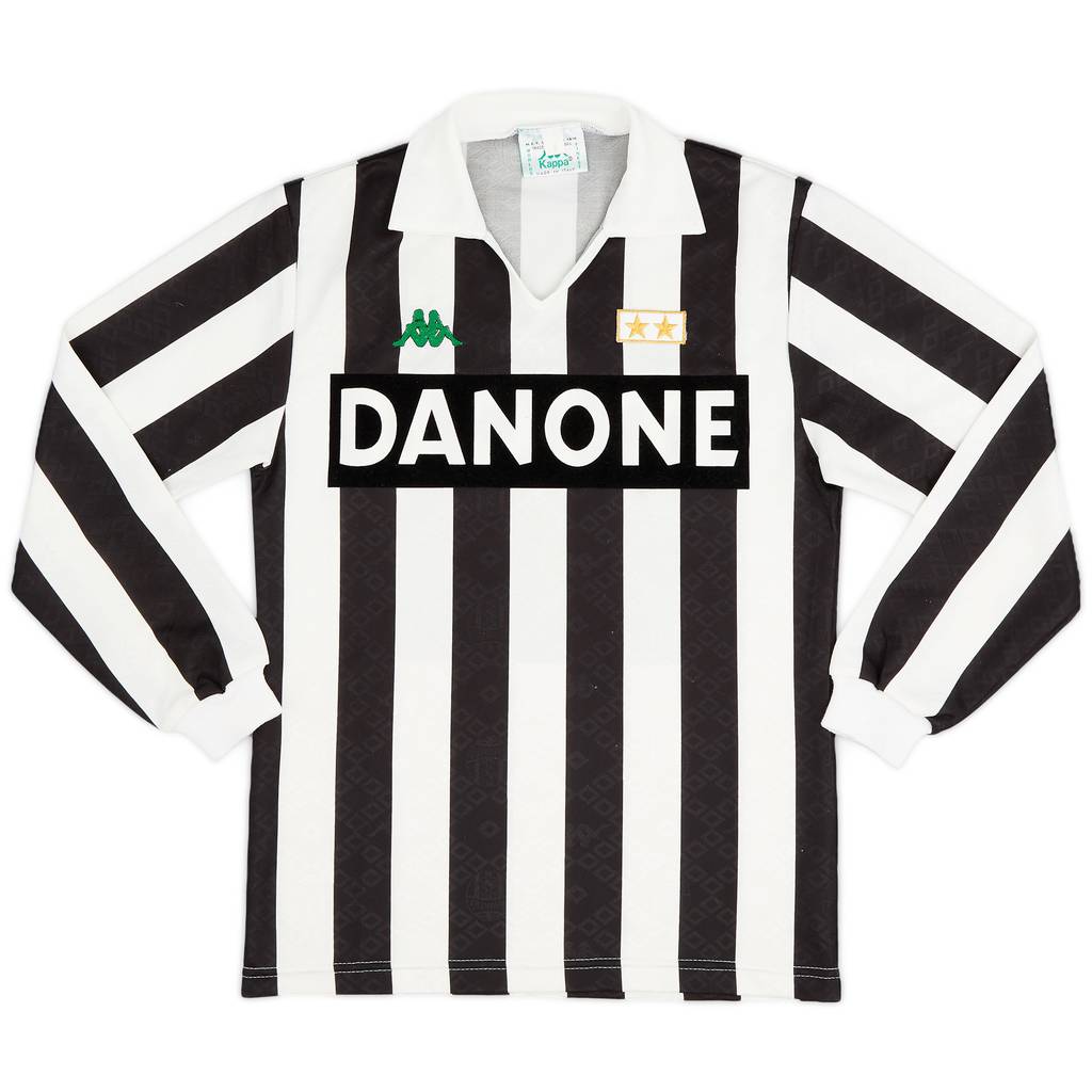 1991-92 Juventus Home L/S Shirt - 9/10 - (S)