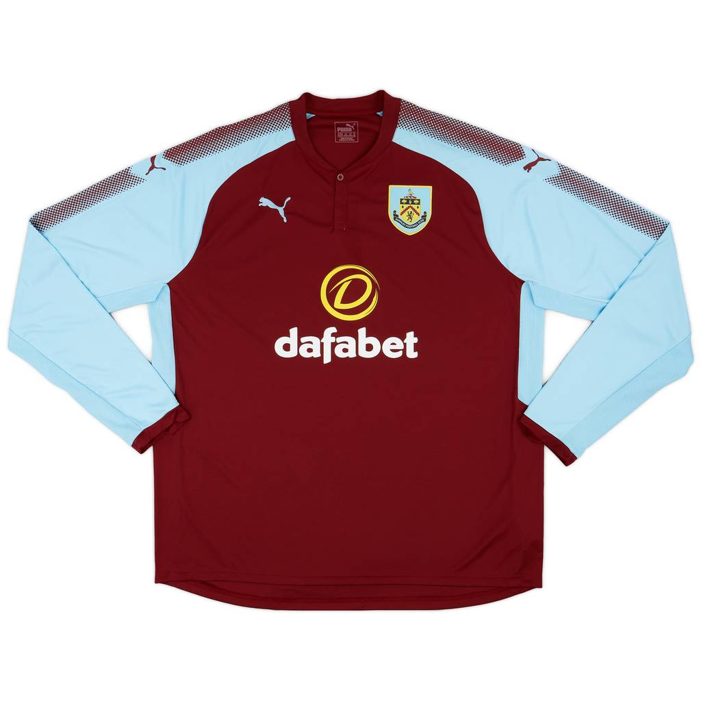 2017-18 Burnley Home L/S Shirt - 9/10 - (3XL)