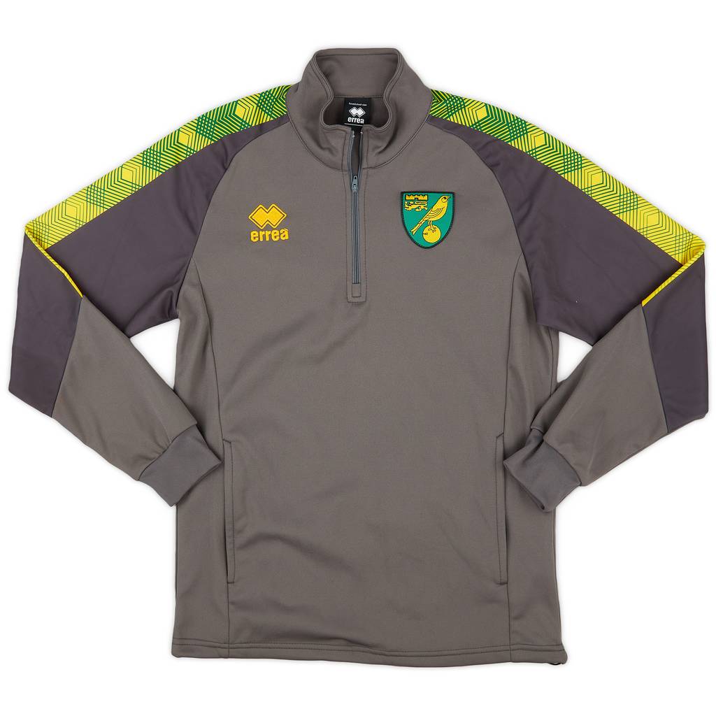 2018-19 Norwich Errea 1/4 Zip Training Top - 10/10 - (S)