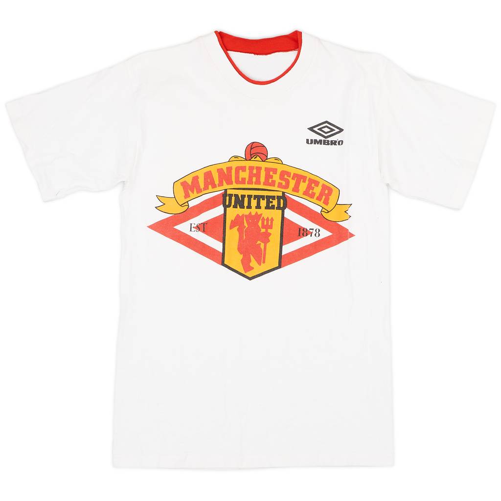1994-96 Manchester United Umbro Graphic Tee - 9/10 - (S)