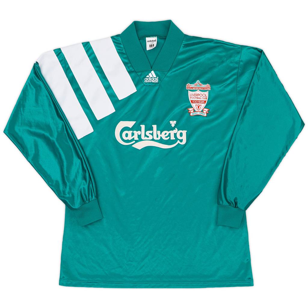 1992-93 Liverpool Player Issue Centenary Away L/S Shirt - 9/10 - (L/XL)
