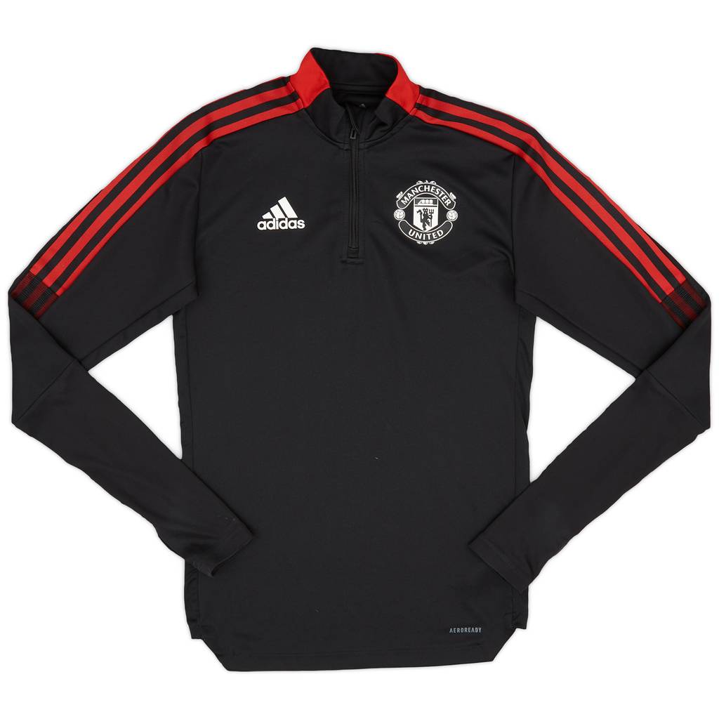2021-22 Manchester United adidas 1/4 Zip Training Top - 9/10 - (XS)
