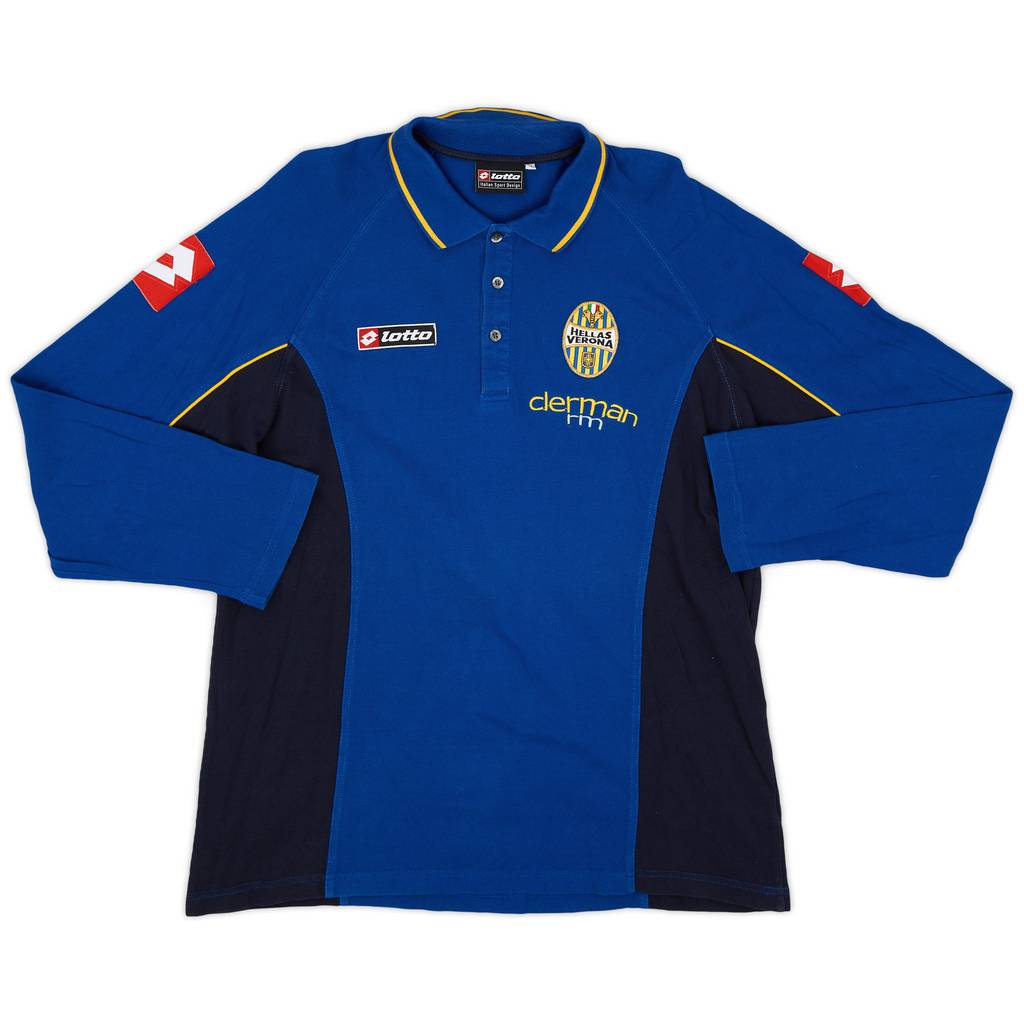 2000-01 Hellas Verona Lotto Polo L/S Shirt - 9/10 - (XL)