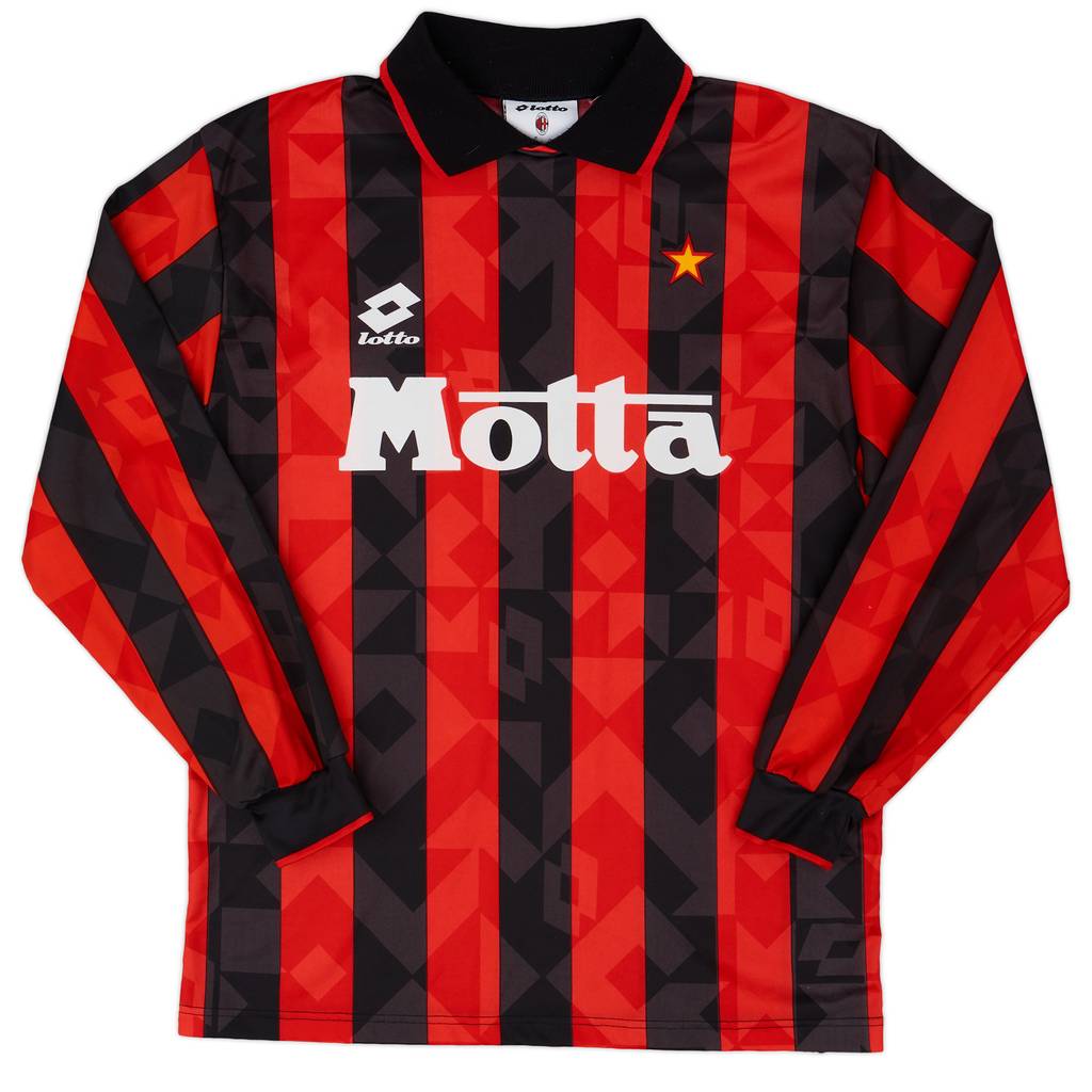 1993-94 AC Milan Home L/S Shirt - 8/10 - (M)