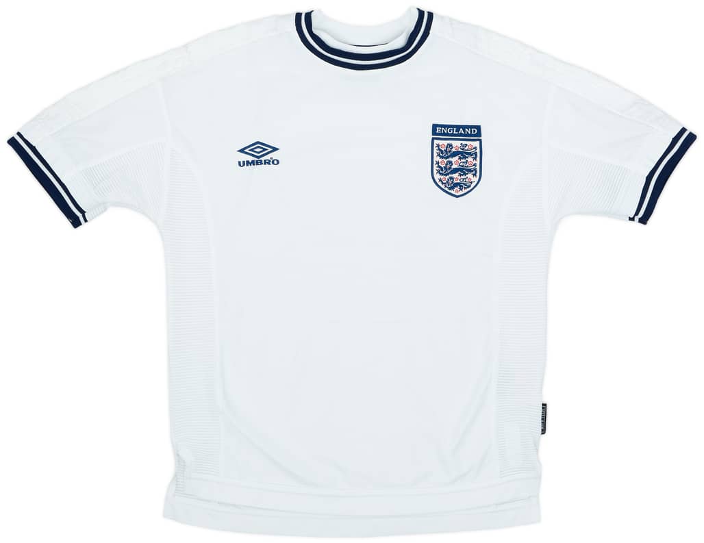1999-01 England Home Shirt - 9/10 - (XL.Boys)