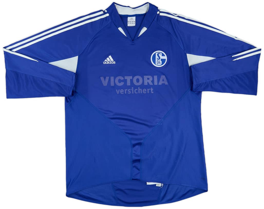 2004-05 Schalke Home L/S Shirt - 4/10 - (XL)