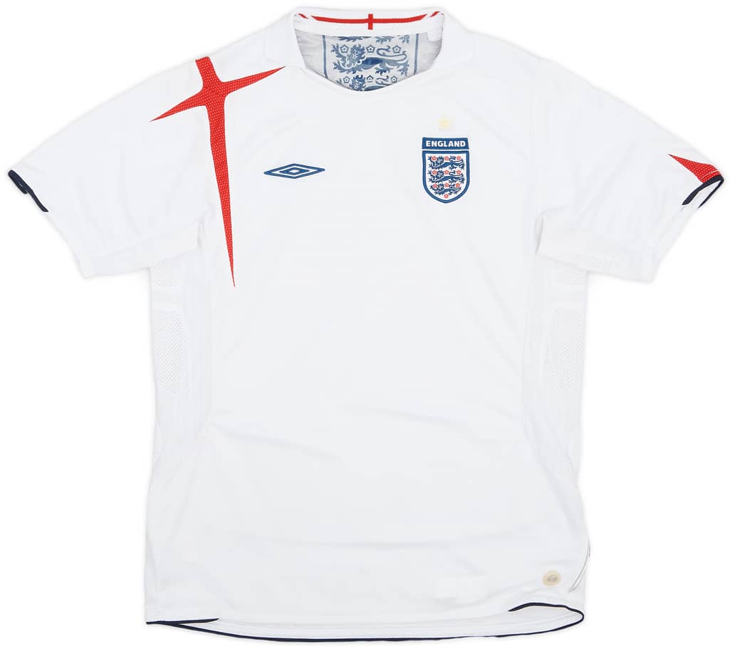 2005-07 England Home Shirt - 8/10 - (XL.Boys)