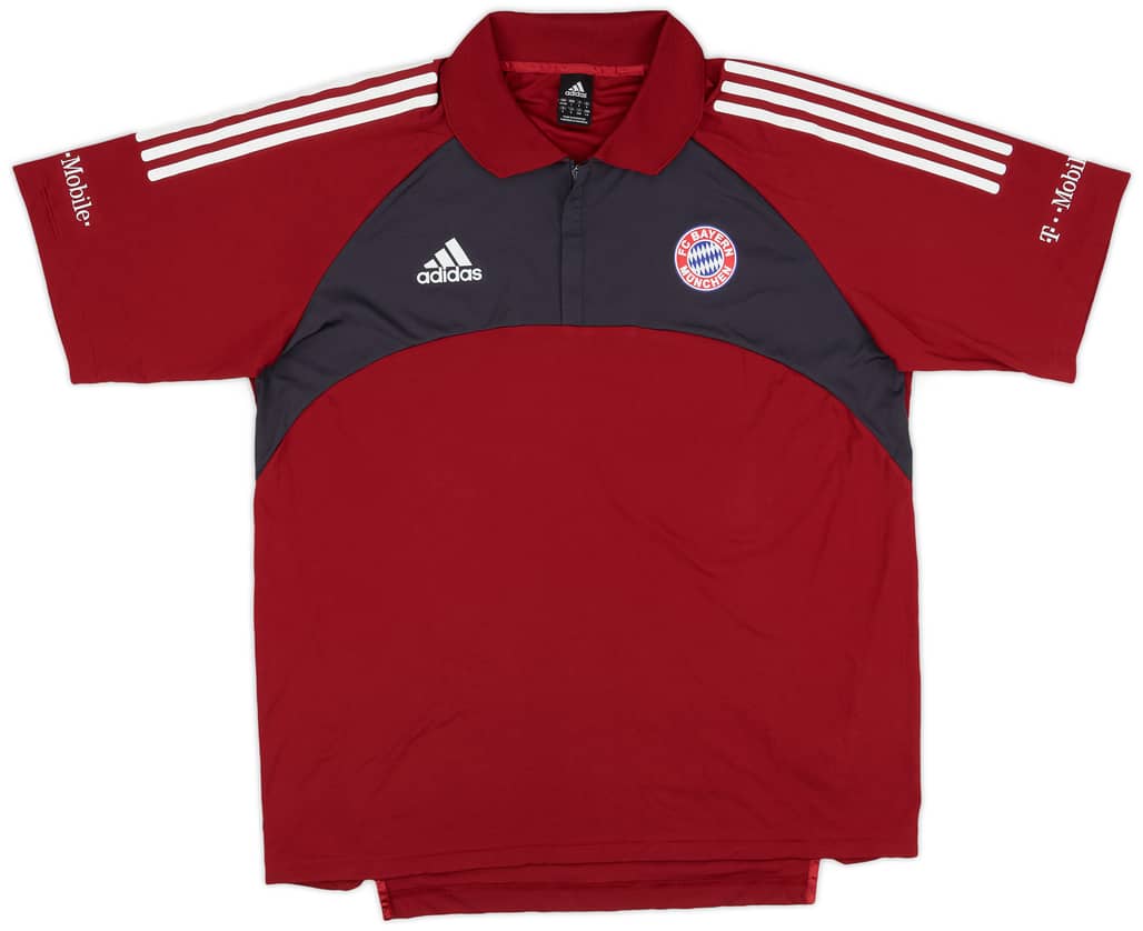 2002-03 Bayern Munich Player Issue adidas 1/4 Zip Polo Shirt - 7/10 - (L/XL)