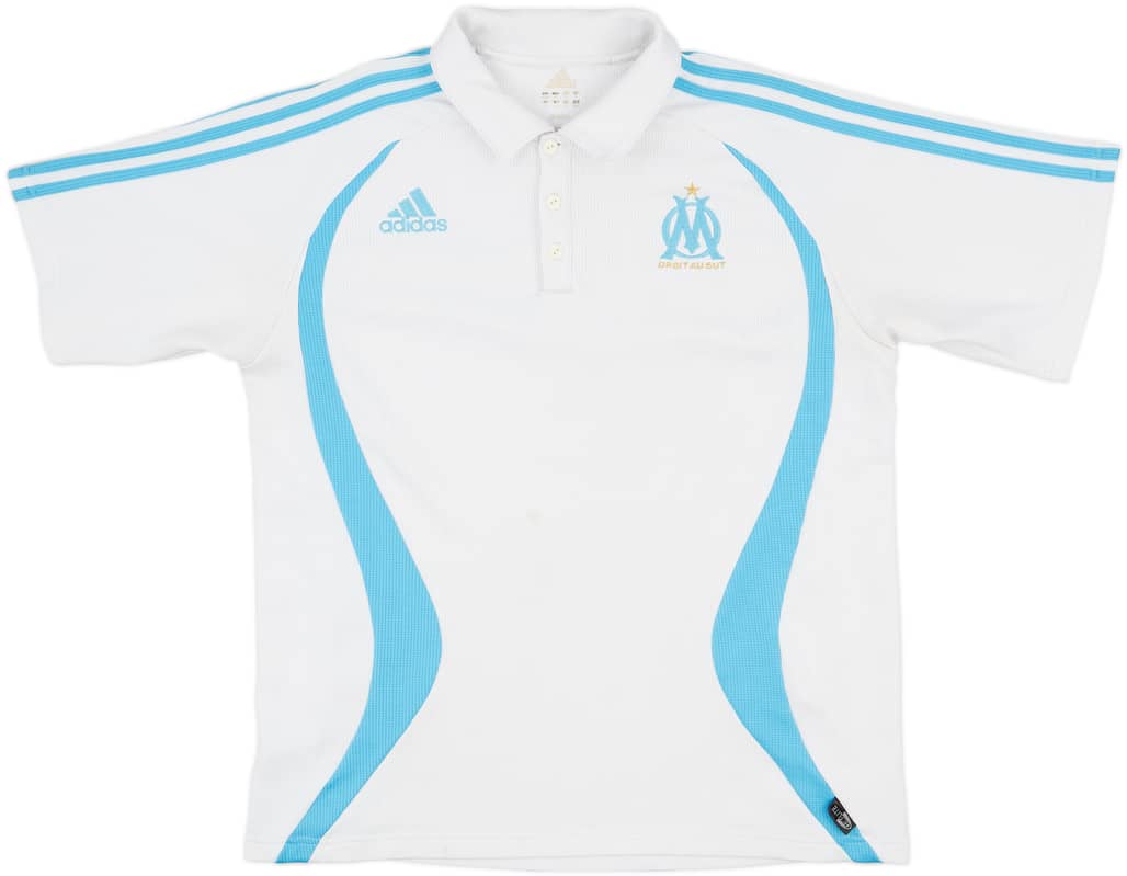 2006-07 Olympique Marseille adidas Polo Shirt - 5/10 - (M/L)