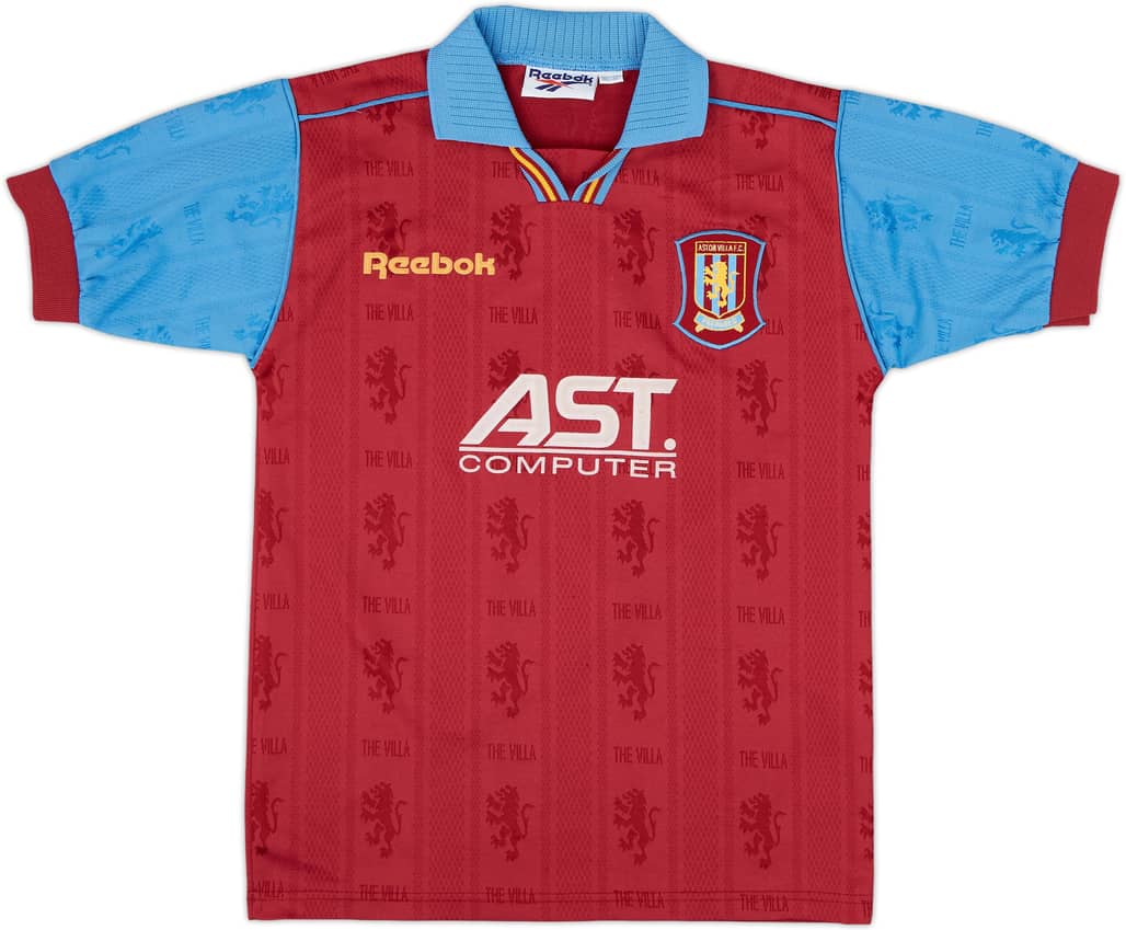 1995-97 Aston Villa Home Shirt - 8/10 - (M.Boys)