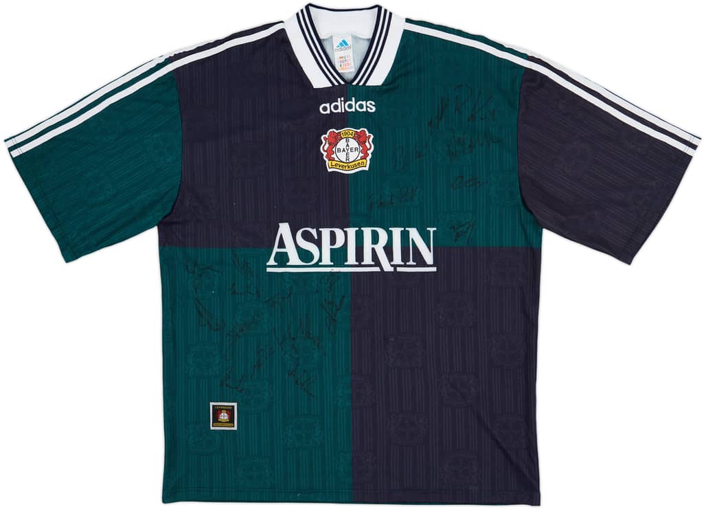1997-98 Bayer Leverkusen Signed Away Shirt - 8/10 - (XL)