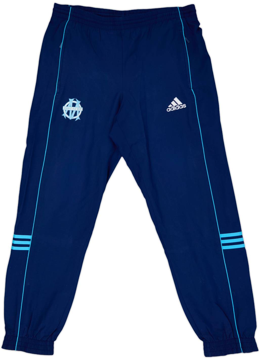 2000-01 Olympique Marseille adidas Track Pants/Bottoms - 5/10 - (M/L)