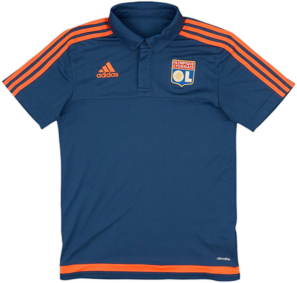 2014-15 Lyon adidas Polo Shirt - 8/10 - (S)