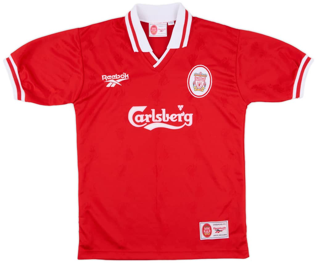 1996-98 Liverpool Home Shirt - 8/10 - (Y)