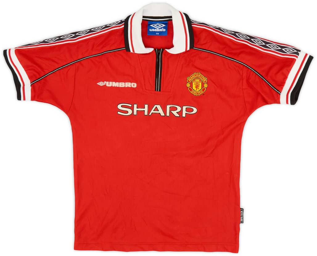 1998-00 Manchester United Home Shirt - 6/10 - (L.Boys)