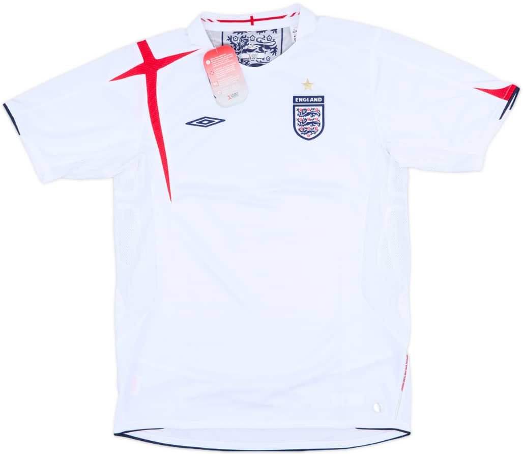 2005-07 England Home Shirt (XL.Boys)